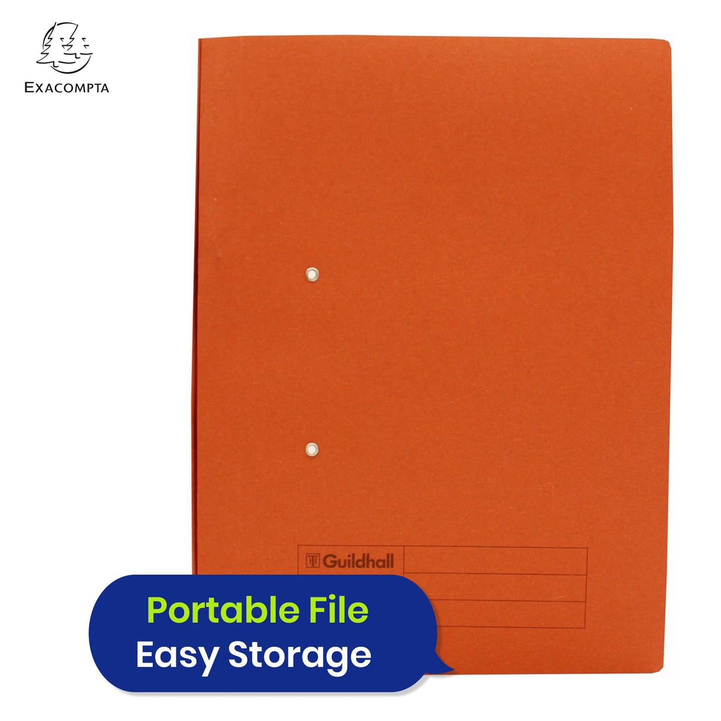 Exacompta Guildhall Spring Manilla Transfer File, 285gsm Blue Angel Certified Folder, Pack of 25