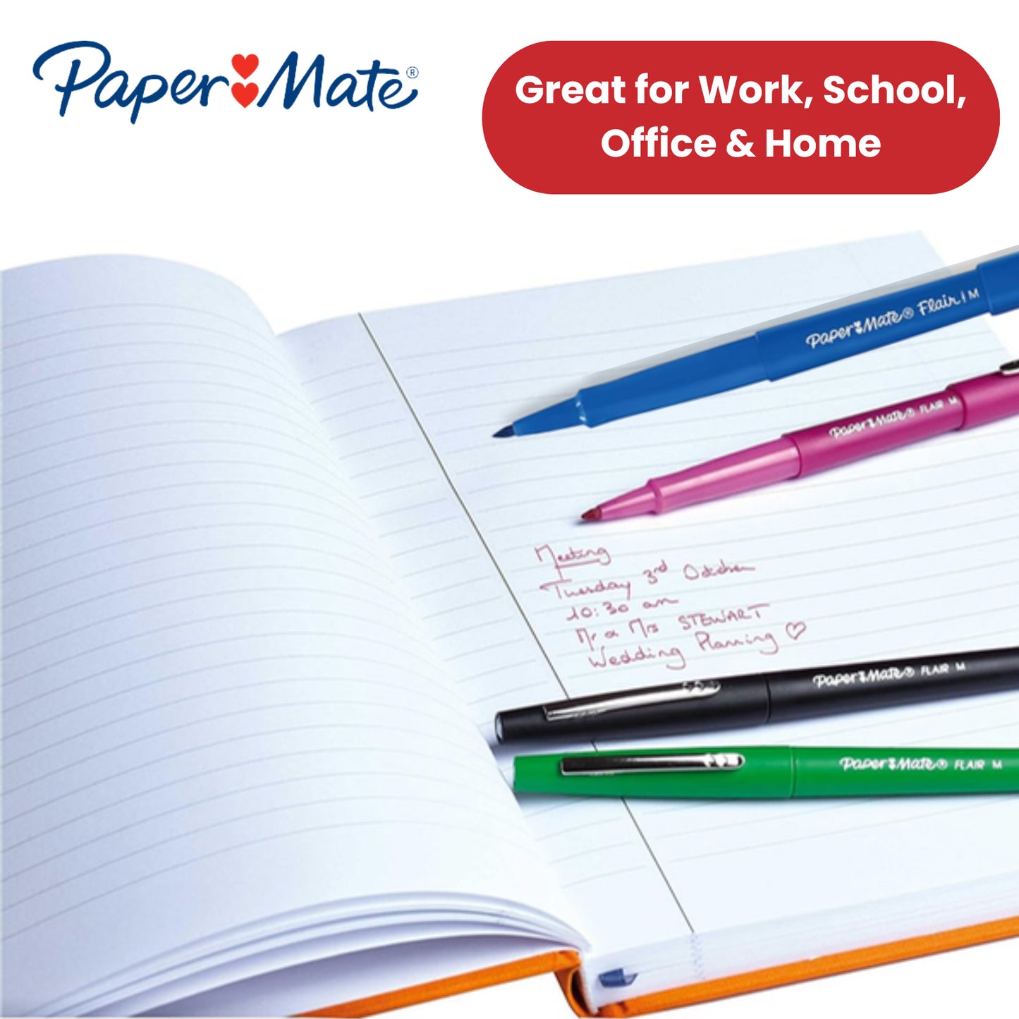 Papermate Flair Original - Blue - Pack of 4