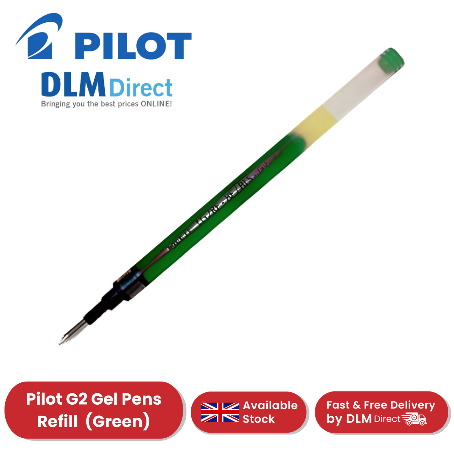 Pilot G2-05 Refill - Green - Single Refill - Pack of 2 to 36