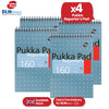Pukka Pad Reporter's Notepad - 160 Pages Metallic Blue Spiral Notebook for Daily Notes