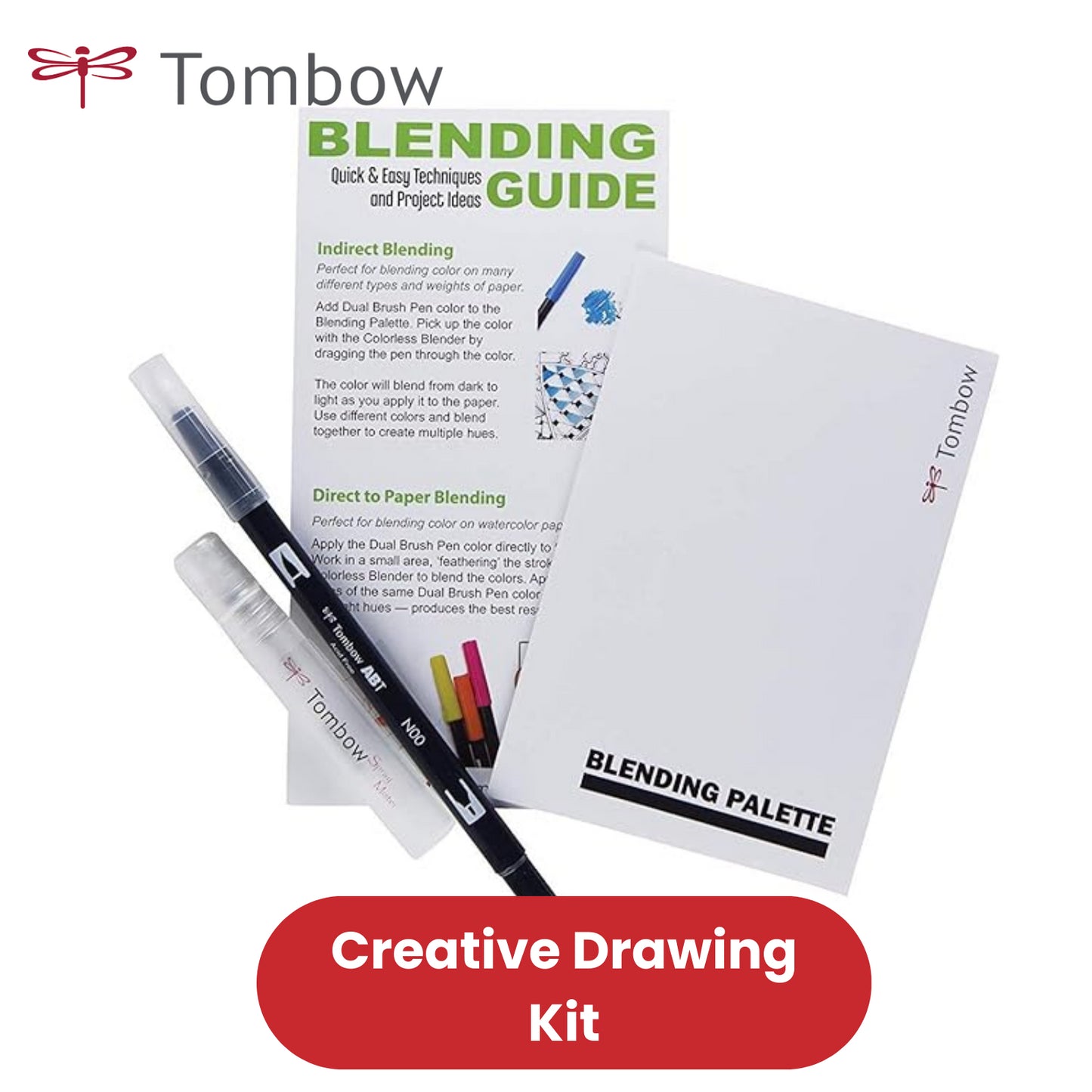 Tombow Blending Kit For Blending Water-Based Brush Pens & Calligraphy Pack of 4