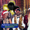 Black and Gold Balloons 12 Inch Pack of 6 Latex Party Balloons for Elegant Decorations