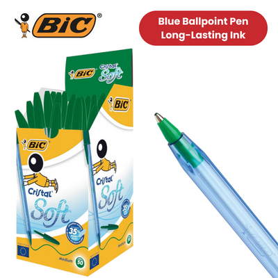 Bic Cristal Soft - Green - Box of 50