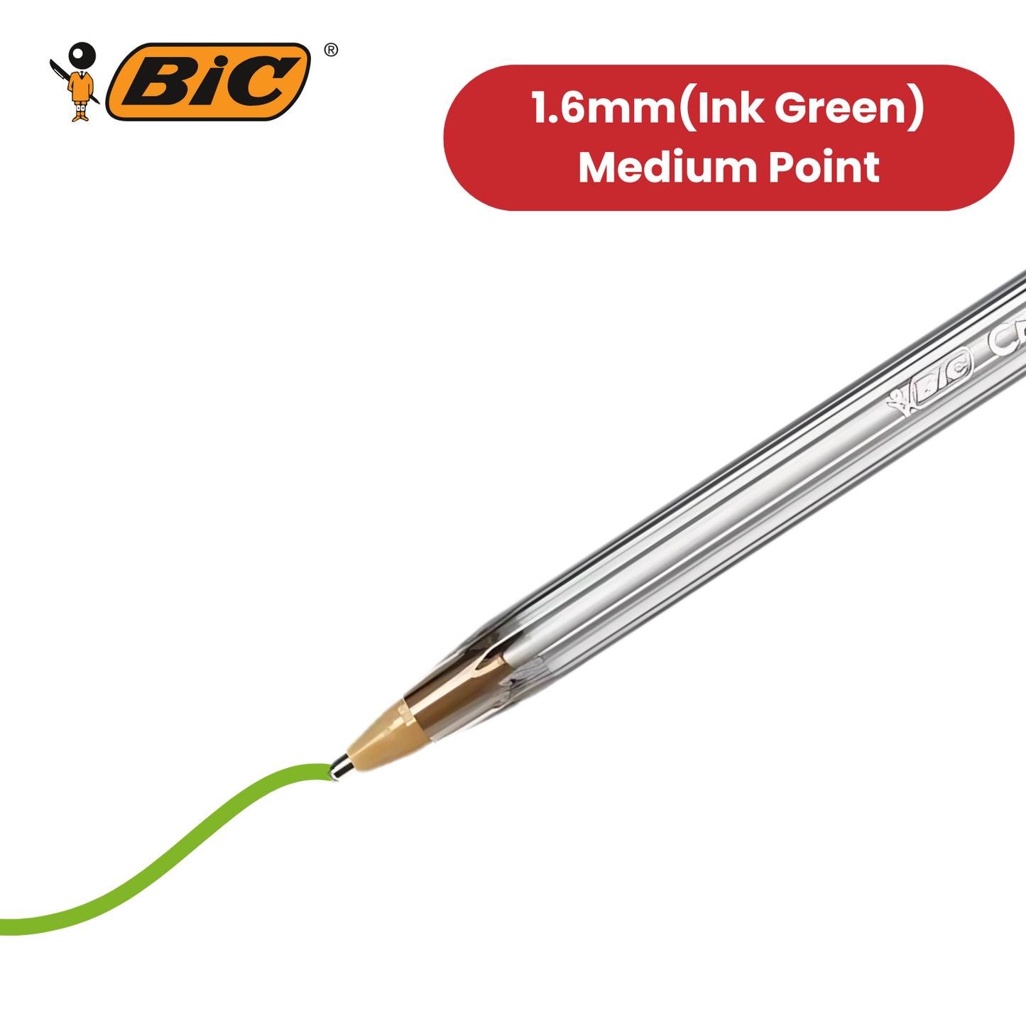 Bic Cristal Fun Ball Pen � Green -Pack of 1