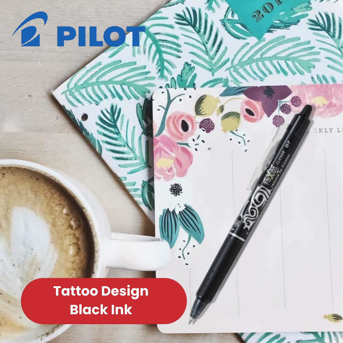 Pilot FriXion Clicker Erasable Gel Rollerball Multiple Pens 0.7mm Tip - Black