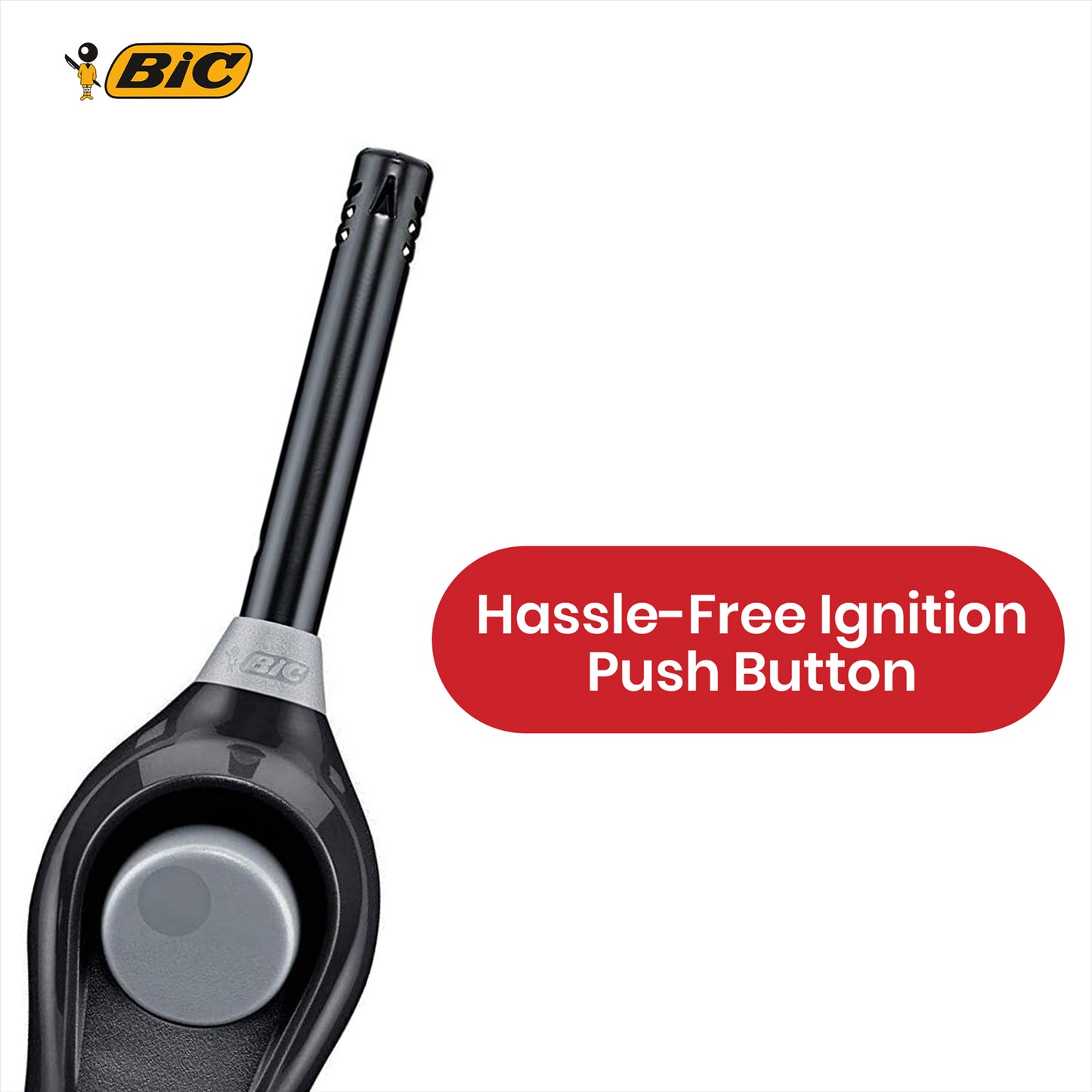 BIC Mega Standard Gas Lighter - Up to 750 Lights Long Gas Lighter for Candles