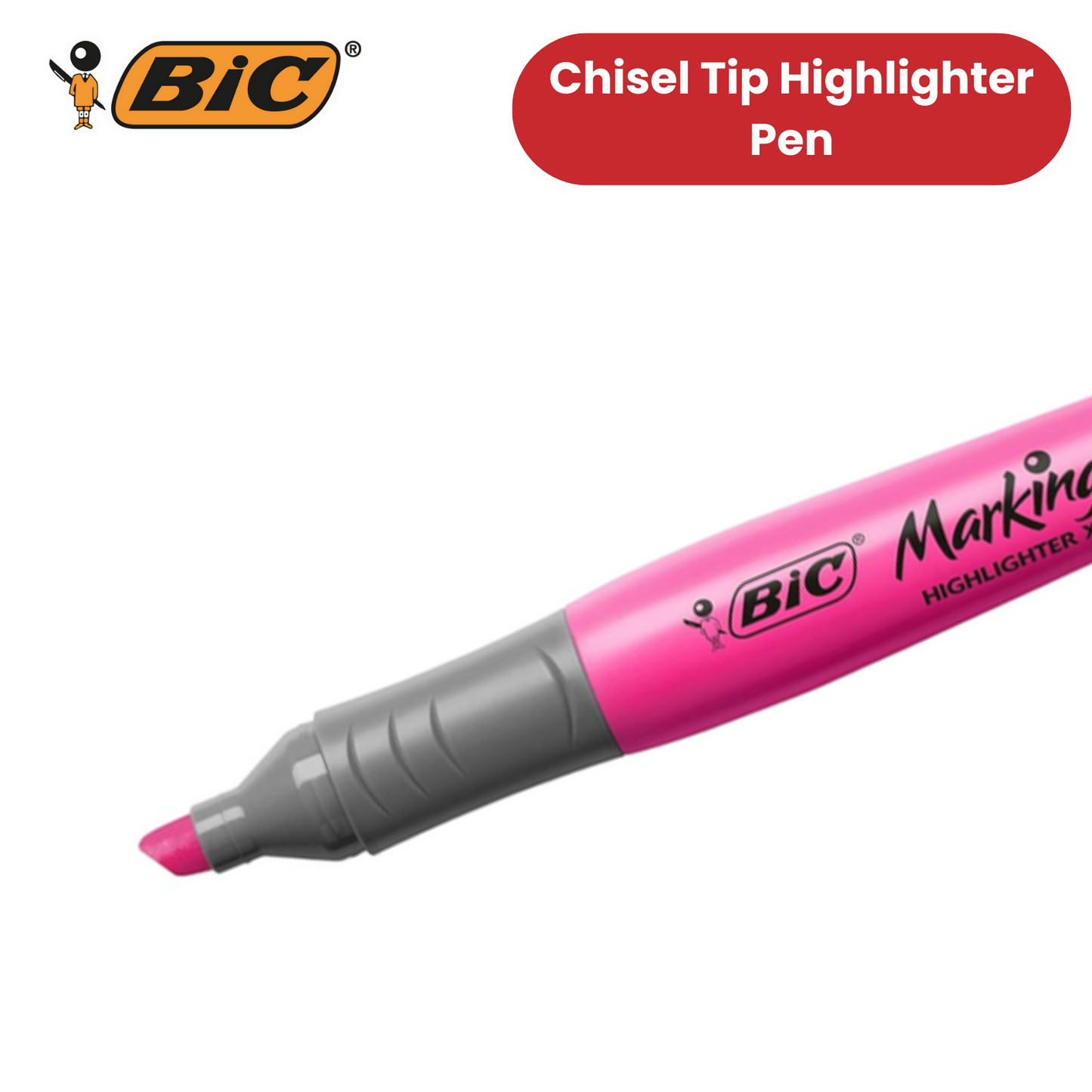 BIC Highlighters XL Assorted Fluorescent Colours 3 Pack