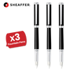 Sheaffer Black Intensity Onyx Fountain Pens Chrome Trim & Medium Nib - 1-5 Packs