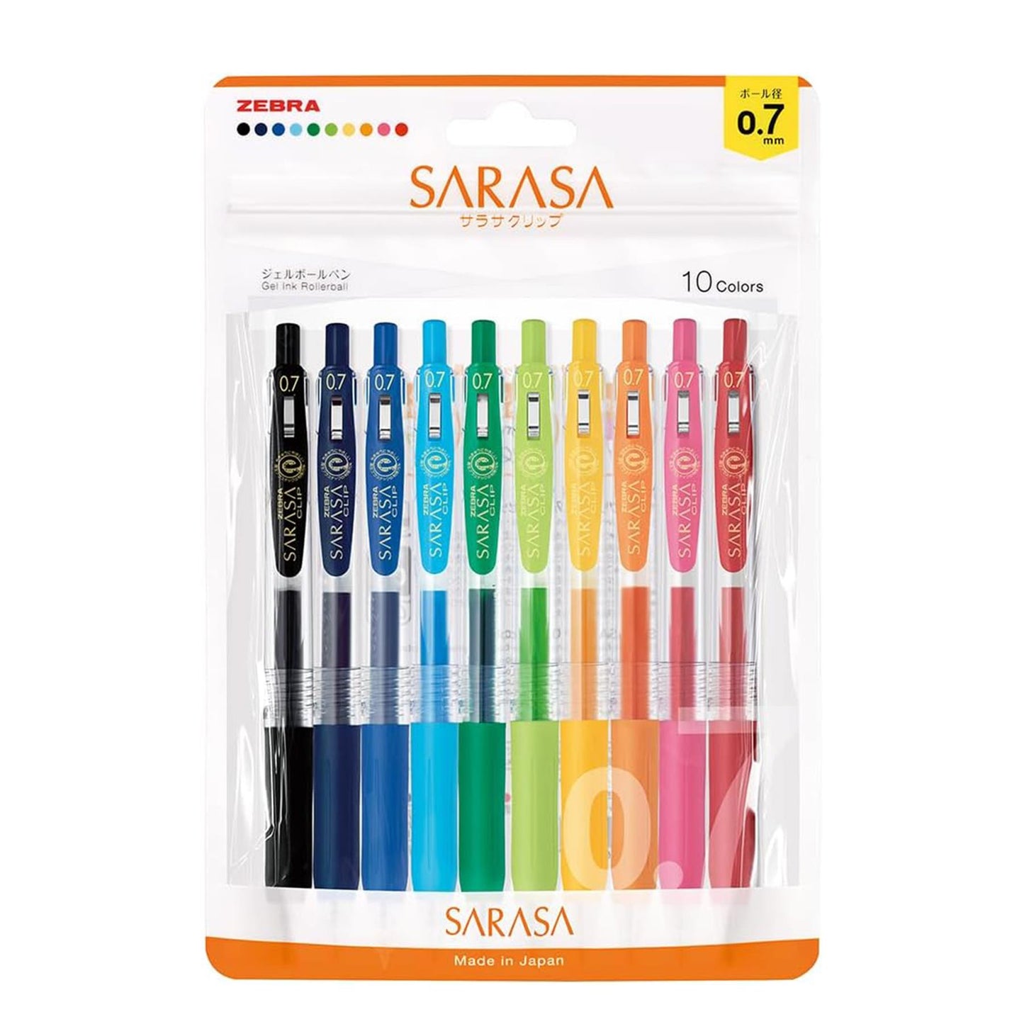 Zebra Gel Pen Plastic Fine Point Pen Home School & Office (Pack of 10)