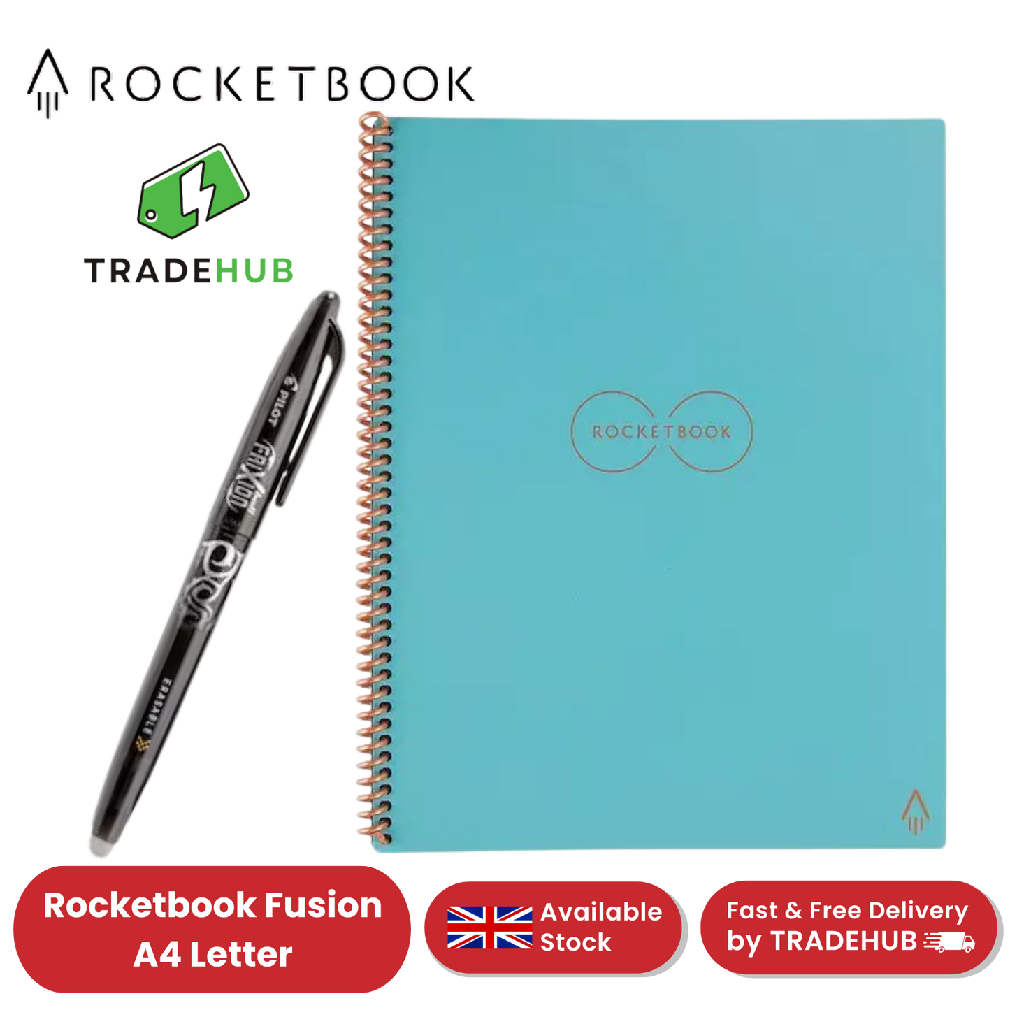Rocketbook Fusion A4 Letter - Dotted Paper - TEAL