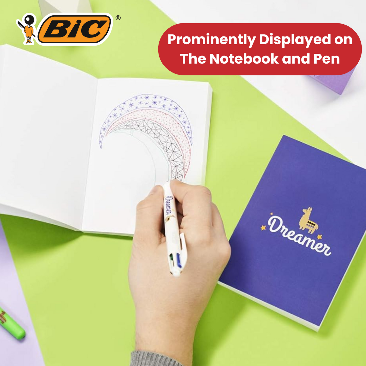 Bic My Message Dreamer Kit - Stationery Kit with 1 Ballpoint Pen 4 Colours