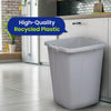 Durable Durabin Grey Waste Bin 90L Stackable Plastic Bin with Sturdy Handles