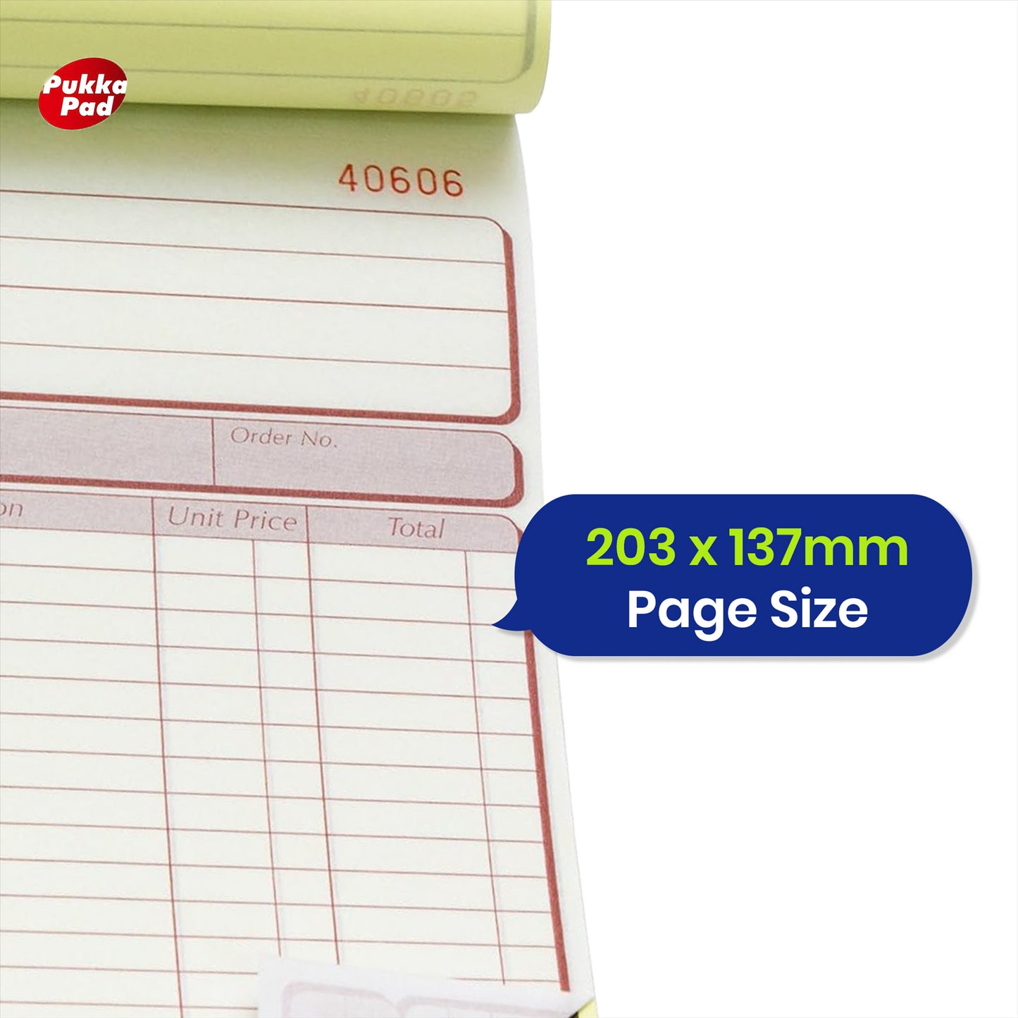 Pukka Pad Duplicate Invoice Book 5 Pack NCR Receipt Order Pad for Small Business
