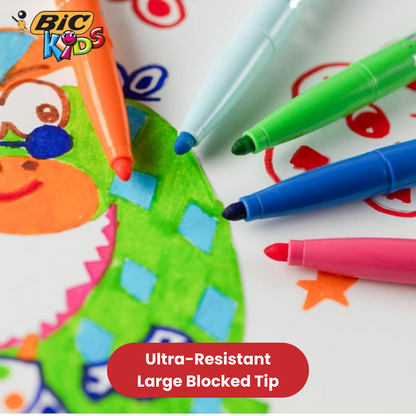 BIC Kids Visacolor XL ECOlutions Colouring Pens Assorted - Pack of 12 - 1 to 5 Packs