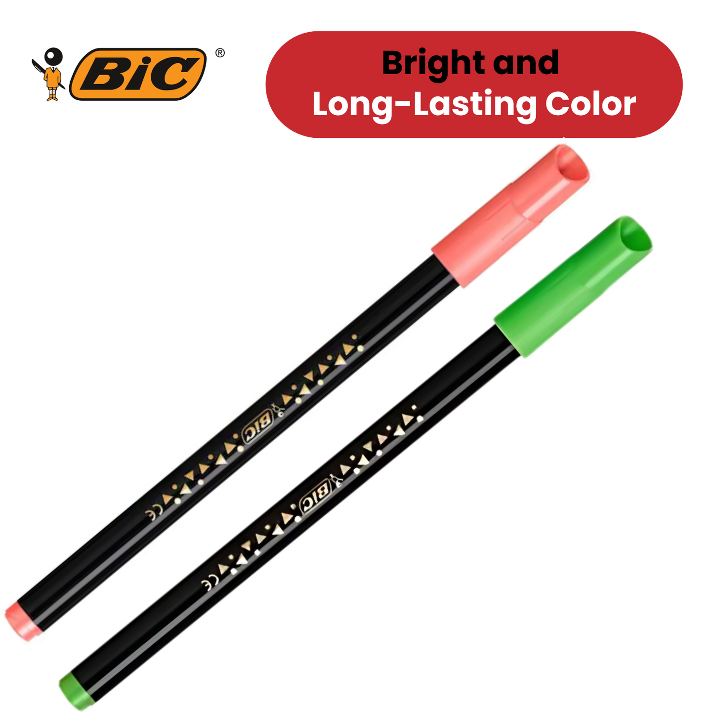 BIC Colour Up Colouring Felt Pens Assorted Colours - Pack of 12 - 1 to 5 Packs