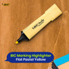 BIC 3x  Marking Highlighter Flat Pastel Yellow Modular Tip for Precise Highlighting