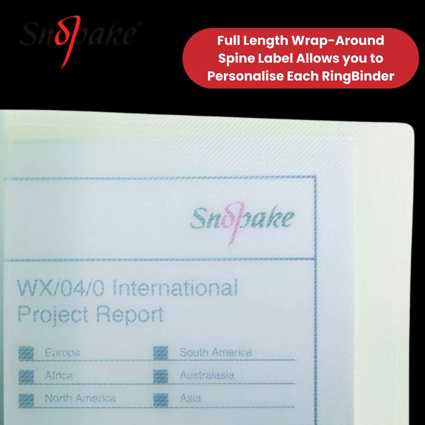 Snopake 2-Ring A4 Clear Binder - Durable, Transparent Document Storage Pack of 1