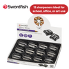 Swordfish Blinc Blinc Double-Hole Zinc Pencil Sharpener, Black - Pack of 12
