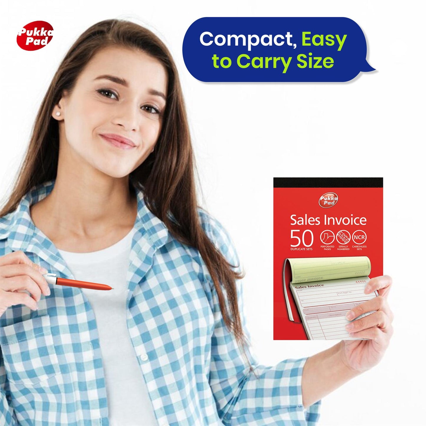 Invoice Book Carbonless NCR Duplicate Pad Sales Record Book for Office