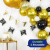 Happy 21st Birthday Black and White Bunting 4M Party Banner with 10 Flags Durable
