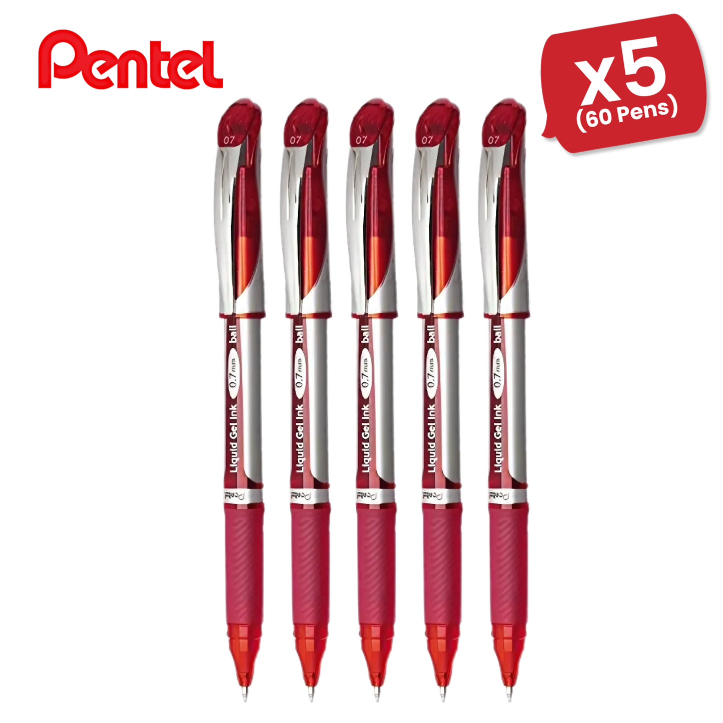 Retractable EnerGel rollerball pen ideal for everyday use. Quick drying, smooth flowing EnerGel ink, suitable for right or left-handed writers. Reduces smudging on hands and paper. Transparent barrel for easy view of remaining ink. Soft latex-free grip –