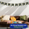 Black and White 40th Birthday Banner and Bunting Decor Set for Party Spaces