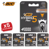 BIC Flex 5 Hybrid Men's Razor Refills  - Box of 4 Cartridges