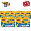 BIC Kids Plastidecor Crayons Assorted Colours - Wallet of 24 - 1 to 5 Packs
