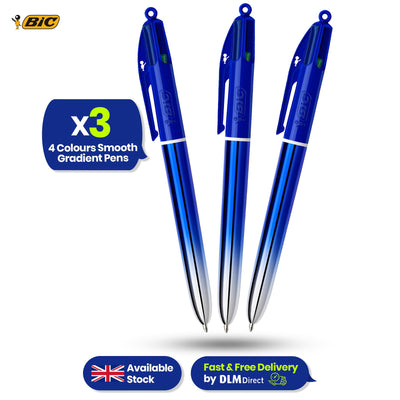 Bic 4 Colour Smooth Gradient - Pack of 3