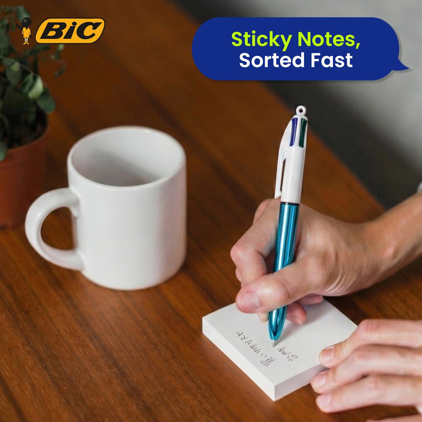 BIC 4 Colours Shine Retractable Ballpoint Pens 1.0mm Medium - Pack of 2