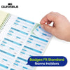 Durable A4 Visitor Sign In Book with 100 Badge Inserts GDPR Guest Log for Office Events Weddings & Meetings 90 x 60 mm