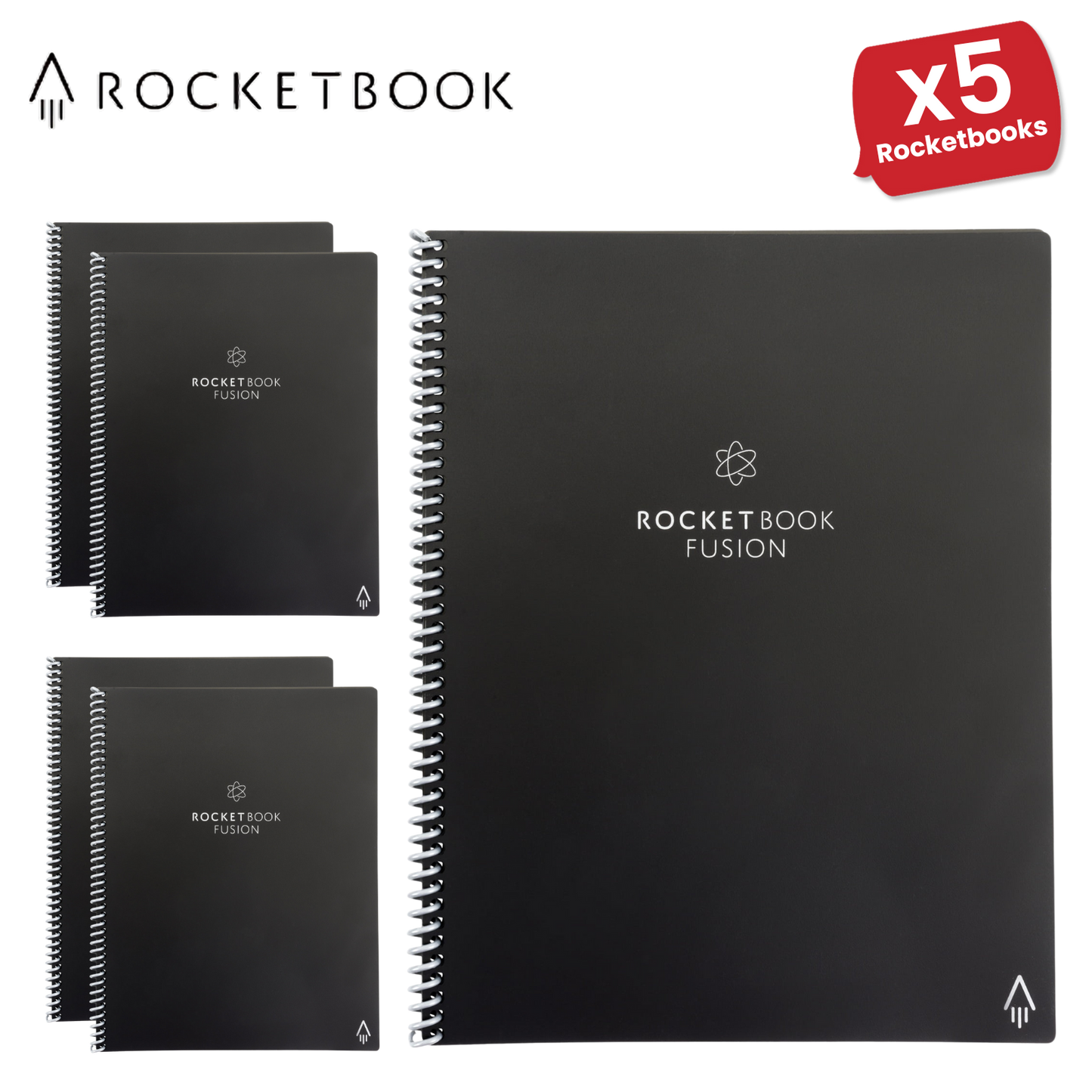 Rocketbook Fusion A4 Letter - Dotted Paper - Black