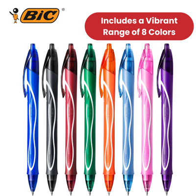 BIC Gelocity Quick Dry Assorted Blister Pack of 8