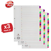 Pukka Multi-Coloured Neon Mylar A-Z Index - 1 to 5 Packs