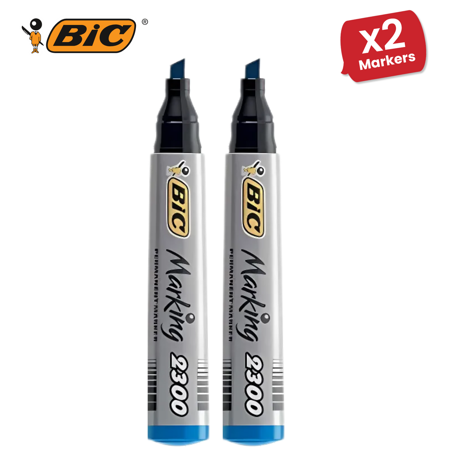 BIC Marking 2300 ECOlutions Permanent Chisel Tip Markers Blue - Single Pen