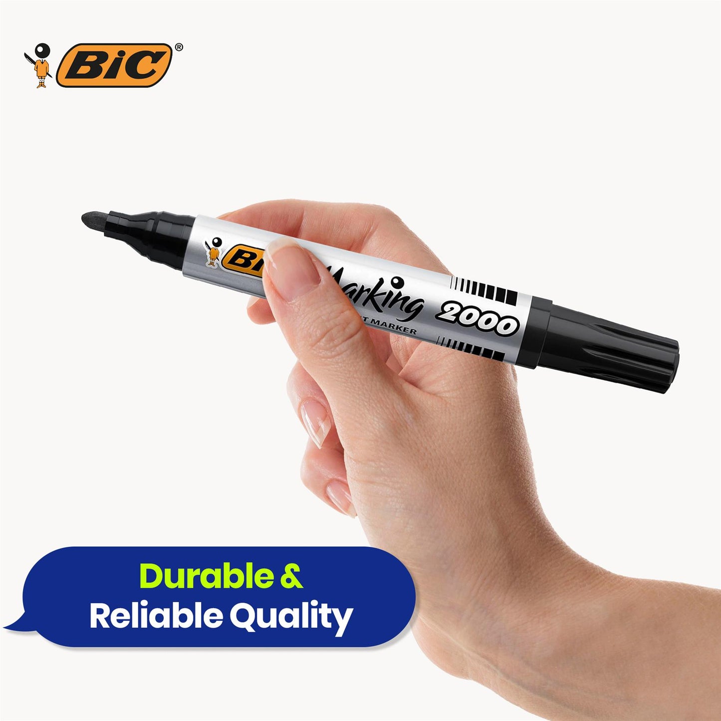 Bic 2000 Permanent Black Bullet Tip Marker (Pack of 12) 820915
