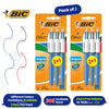 Bic 4-Colours Original Medium Ballpoint Pen 1.0mm Tip - Pack of 2
