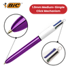 Bic 4 Colour Shine - Purple - Pack of 3