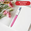 Bic 4 Colour Pack of 3 - 1 Shine Blue + 1 Shine Purple + 1 Shine Pink