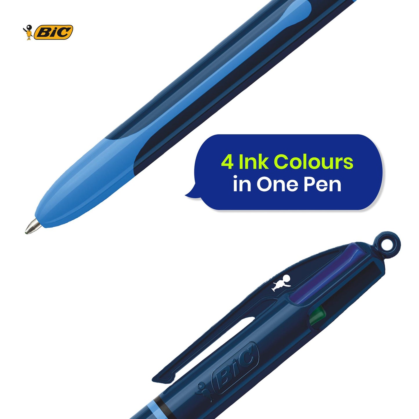 BIC 4-Colour Smooth Pens Medium Points for Office & Home