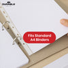 Durable A4 Filing Strip - 50 White Plastic Strips for Easy Document Filing in Folders & Binders