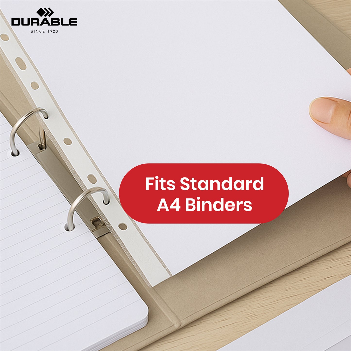 Durable A4 Filing Strip - 50 White Plastic Strips for Easy Document Filing in Folders & Binders