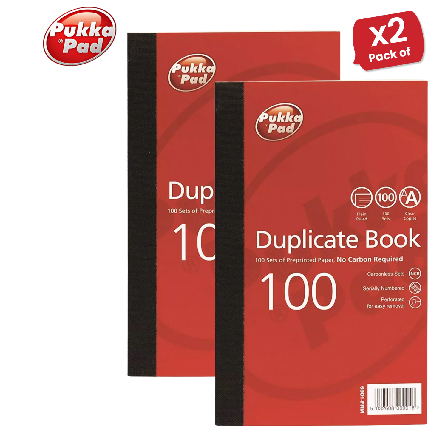 Pukka Pad Duplicate Ruled Book With Carbon 216mm x 130mm - Single