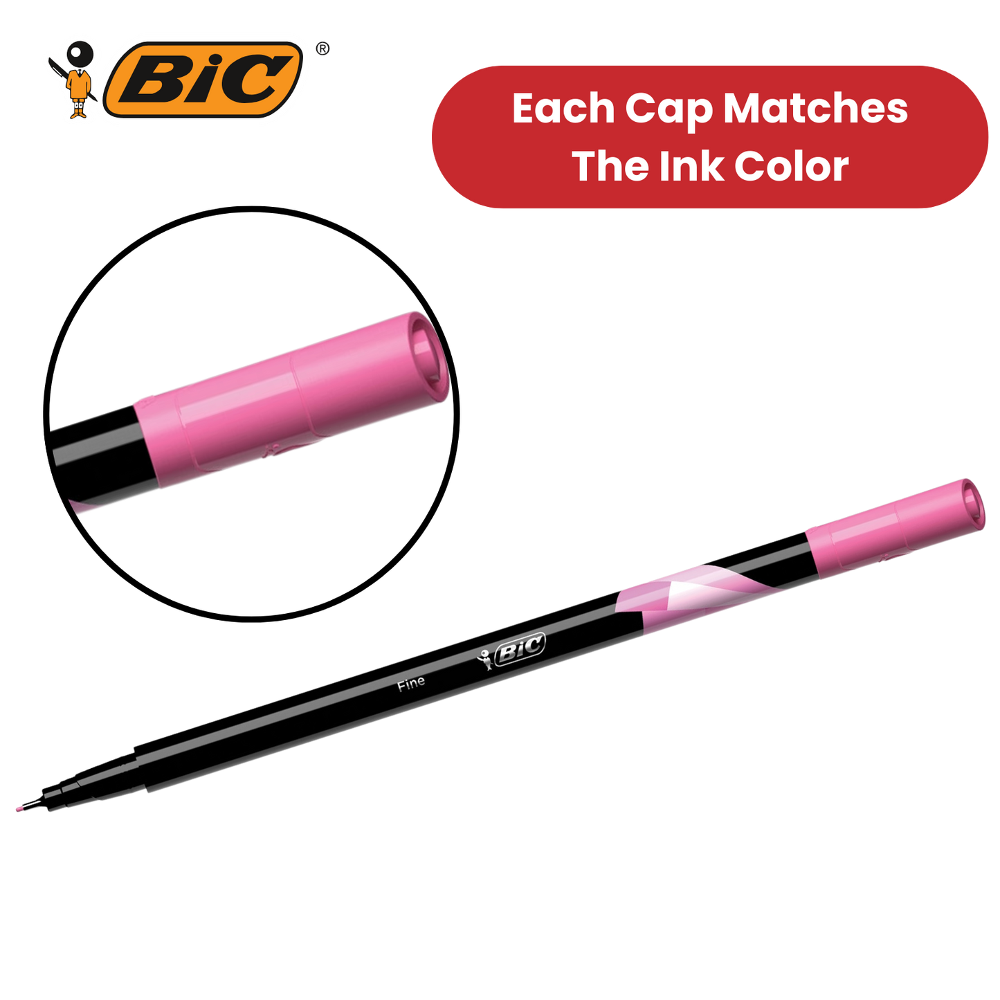 Bic Intensity Fine Tip Pens - Assorted Colours - Pack of 20