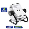 Rotary Business Card Organiser with 500 Index Cards and A-Z Tabs