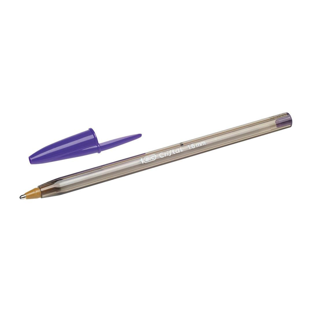 BIC Cristal Original Ballpoint Pens Medium Point (1.0 mm) - Multi Colour, Pouch of 10
