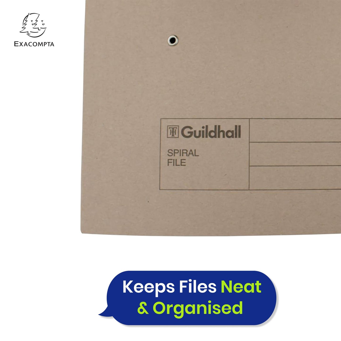 Exacompta Guildhall Spring Manilla Transfer File, 285gsm Blue Angel Certified Folder, Pack of 25