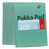 5x Pukka Pad A4 Metallic Squared & Lined Notebooks 200 Pages 80GSM Wirebound