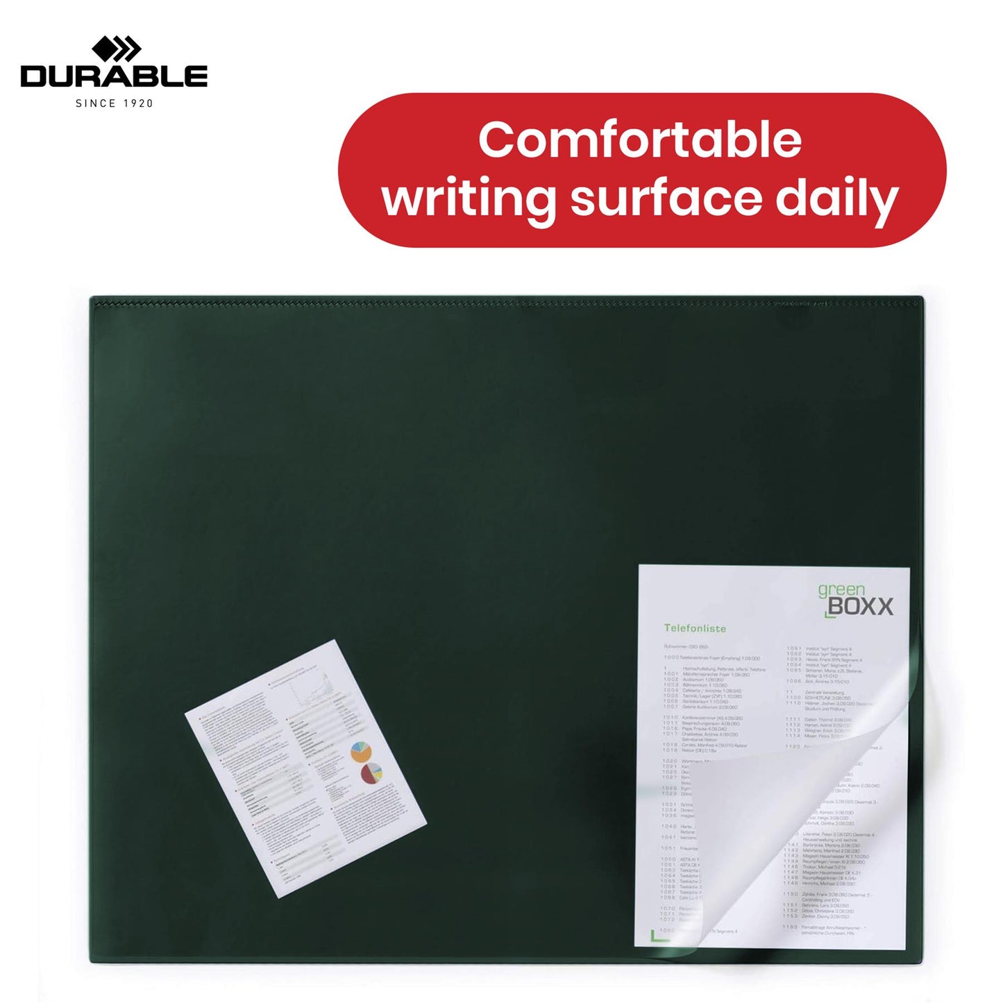 Durable Black Desk Mat - PVC Non Slip Desk Cover, Transparent Overlay Laptop Mat for Office & School