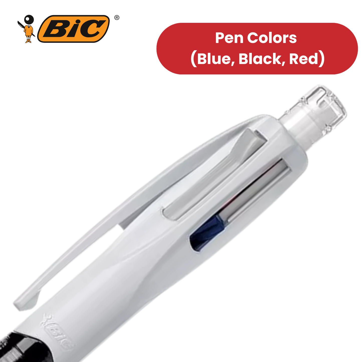 Bic 4 Colours Combination Medium Ballpoint Pen + Medium Mechanical Pencil